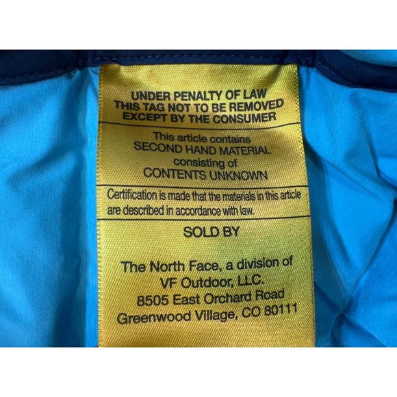 The North Face Girls Belleview Down Jacket in Shady Blue Size XL Reversible - Picture 4 of 12